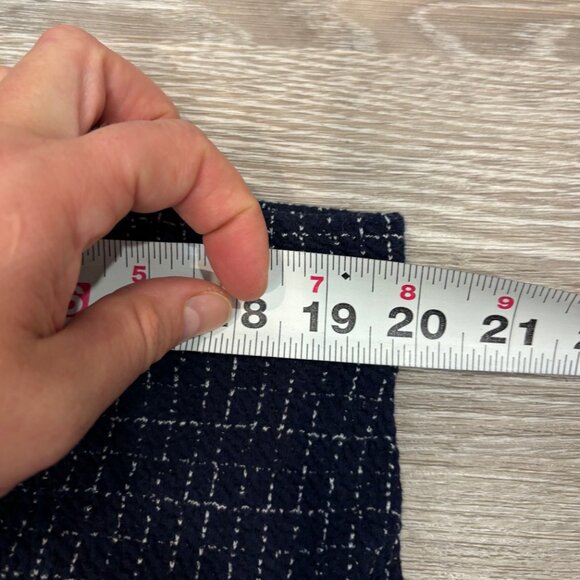 Anthropology Maeve NAvy Blue Printed Pencil Stretchy Skirt sz L - Picture 10 of 12